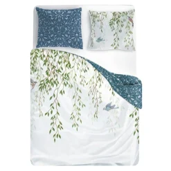Pościele|Faro Pościel bawełniana biało-niebieska NEW TRENDY 160x200 cm