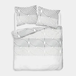 Pościele|inny Pościel bawełniana geometryczna biała HOME SATIN 160x200 cm