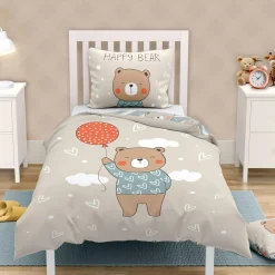 Dzieci Faro Pościel bawełniana LULULAND MIŚ BALONIK 140x200 cm