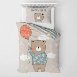 Pościel Dla Dzieci|Pościele|Faro Pościel bawełniana LULULAND MIŚ BALONIK 160x200 cm