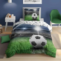 Dzieci inny Pościel bawełniana młodzieżowa PIŁKA 140x200 cm