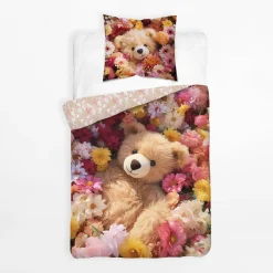 Dzieci inny Pościel bawełniana PLUSZOWY MIŚ FLUO 160x200 cm