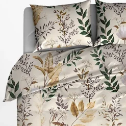 inny Pościel bawełniana polana beżowa 160x200 cm