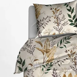 inny Pościel bawełniana polana beżowa 140x200 cm