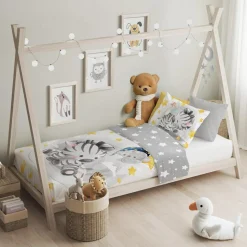 Pościel Dla Dzieci|Pościele|Faro Pościel bawełniana PRZYTULAKI ZEBRA 100x135 cm