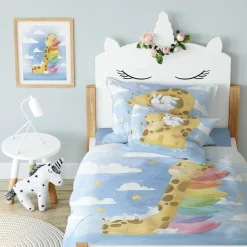 Dzieci Faro Pościel bawełniana PRZYTULAKI ŻYRAFA 100x135 cm