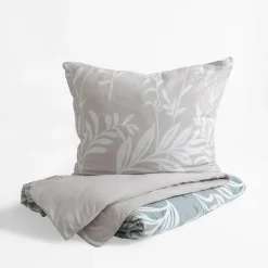 Pościele|Darymex Pościel bawełniana w białe liście JERSEYLOVE 220x200 cm