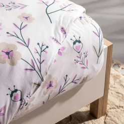 Pościele|Darymex Pościel bawełniana w fioletowe rośliny JERSEYLOVE 160x200 cm