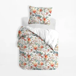 inny Pościel bawełniana w kolorowe kwiaty BONSOIR 140x200 cm
