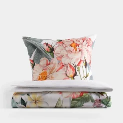 Pościele| Pościel bawełniana w kwiaty MIRELLECONTRA 220x200 cm