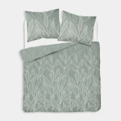 inny Pościel bawełniana w liście różowa HOME SATIN 160x200 cm