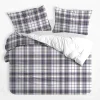 Pościele|inny Pościel bawełniana w szarą kratę BOHOO 220x200 cm