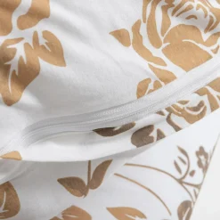 Darymex Pościel bawełniana w złote kwiaty JERSEYLOVE 220x200 cm