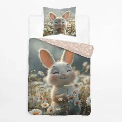 inny Pościel świecąca w ciemności, wzór królika, FLUO 140x200 cm