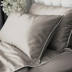 Pościel z makosatyny beżowa PURE 160x200 cm