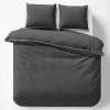 Pościel z makosatyny ciemnoszara PURE 220x200 cm