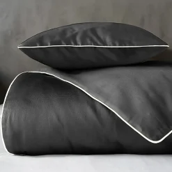 Pościel z makosatyny ciemnoszara PURE 220x200 cm