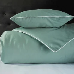 Pościele| Pościel z makosatyny miętowa PURE 160x200 cm