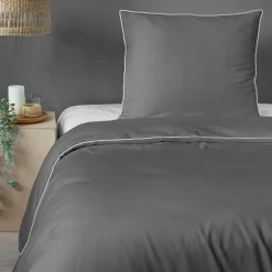 Pościele| Pościel z makosatyny szara PURE 140x200 cm