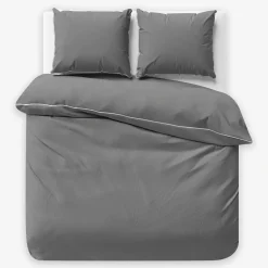 Pościel z makosatyny szara PURE 160x200 cm