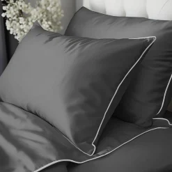 Pościele| Pościel z makosatyny szara PURE 220x200 cm