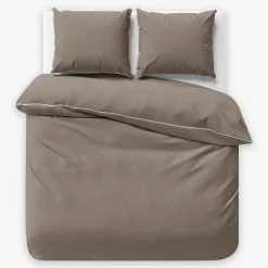 Pościel z makosatyny taupe PURE 220x200 cm