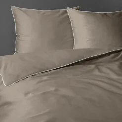 Pościel z makosatyny taupe PURE 220x200 cm