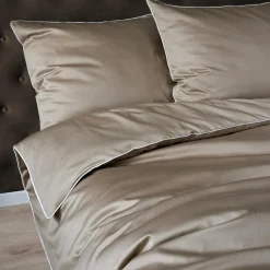 Pościel z makosatyny taupe PURE 220x200 cm