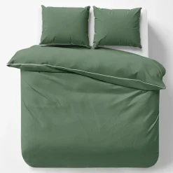 Pościel z makosatyny zielona PURE 220x200 cm
