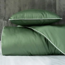 Pościel z makosatyny zielona PURE 220x200 cm