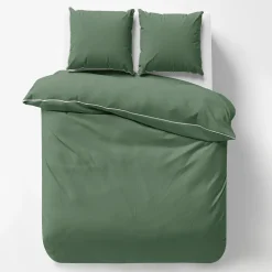 Pościele| Pościel z makosatyny zielona PURE 160x200 cm