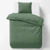 Pościele| Pościel z makosatyny zielona PURE 140x200 cm