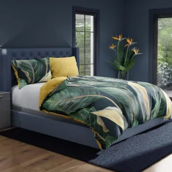 Pościele|Faro Pościel z satyny bawełnianej liście strelicji NOBILE 220x200 cm