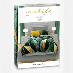 Pościele|Faro Pościel z satyny bawełnianej liście strelicji NOBILE 220x200 cm