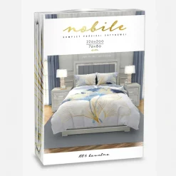 Faro Pościel z satyny bawełnianej miłorząb NOBILE 220x200 cm