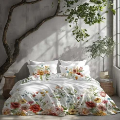 Pościele|Faro Pościel z satyny bawełnianej polne kwiaty NOBILE 220x200 cm