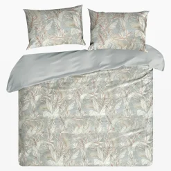 Eurofirany Pościel z satyny bawełnianej w liście NIKA 160x200 cm