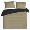 Pościele|EVA MINGE Pościel z satyny bawełnianej beżowa-czarna 160x200 cm