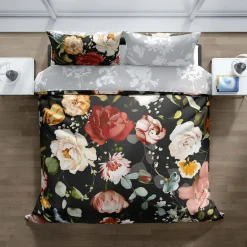Faro Pościel z satyny bawełnianej w kwiaty NOBILE 160x200 cm