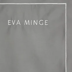 Eurofirany Pościel z satyny bawełnianej szaro-biała EVA MINGE 220x200 cm