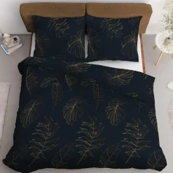 inny Pościel z satyny bawełnianej w liście HOME SATIN 220x200 cm