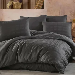Pościele|Darymex Pościel z satyny bawełnianej antracyt MARSELA 160x200 cm