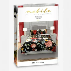 Pościele|Faro Pościel z satyny bawełnianej w kwiaty NOBILE 220x200 cm