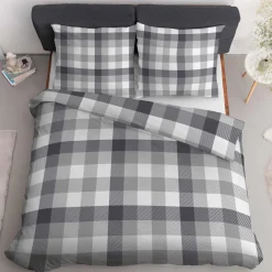 Pościele|inny Pościel z satyny bawełnianej w kratkę HOME SATIN 160x200 cm