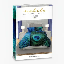Pościele|Faro Pościel z satyny bawełnianej pawie oko NOBILE 140x200 cm