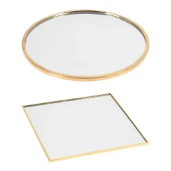 Podkładka lustrzana pod świecę złota MIX 10 cm