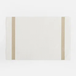 inny Podkładka na stół biała w paski 30x45 cm