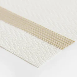 inny Podkładka na stół biała w paski 30x45 cm