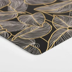 inny Podkładka na stół LIŚCIE czarna 43,5x28,5 cm