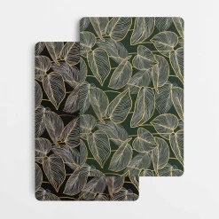 inny Podkładka na stół LIŚCIE czarna 43,5x28,5 cm